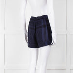 Cecilie Copenhagen Navy and Black Tie Front Shorts