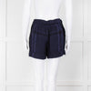 Cecilie Copenhagen Navy and Black Tie Front Shorts
