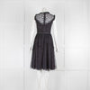 Needle & Thread Black Daisy Shimmer Midi Dress