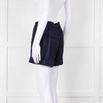 Cecilie Copenhagen Navy and Black Tie Front Shorts