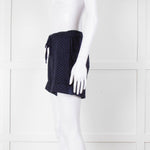 Cecilie Copenhagen Navy and Black Tie Front Shorts