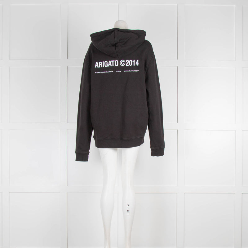 Axel Arigato Black Relaxed Fit London Back Logo Hoodie