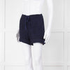Cecilie Copenhagen Navy and Black Tie Front Shorts