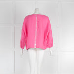 Henry Christ Pink Linen V Neck Shirt