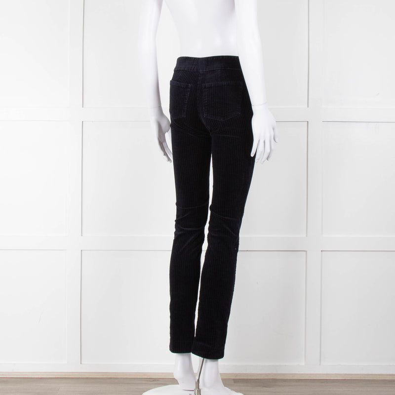Isabel Marant Etoile Navy Jumbo Cord Low Rise Trousers