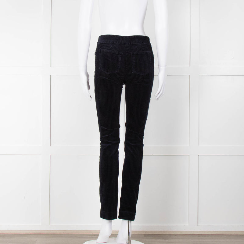 Isabel Marant Etoile Navy Jumbo Cord Low Rise Trousers