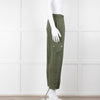 Silk95Five Khaki Green Silk Cargo Trousers