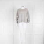Crush Cashmere Grey Round Neck Flecked Jumper