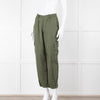 Silk95Five Khaki Green Silk Cargo Trousers