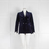 Sandro Navy Velvet Blazer