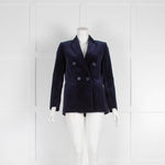 Sandro Navy Velvet Blazer