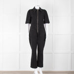 Seventy & Mochi Black Denim Flared Boilersuit