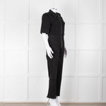 Seventy & Mochi Black Denim Flared Boilersuit