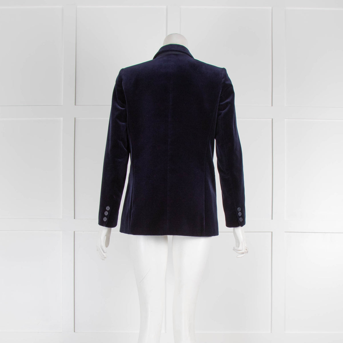 Sandro Navy Velvet Blazer