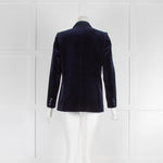 Sandro Navy Velvet Blazer