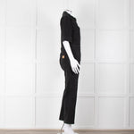 Seventy & Mochi Black Denim Flared Boilersuit