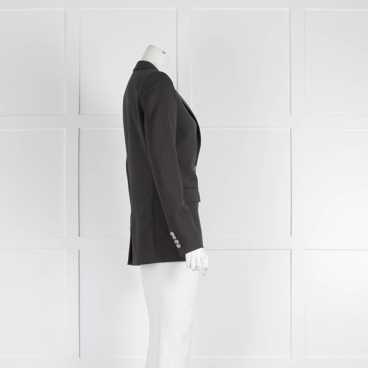 The Kooples Straight Blazer with Jewelled Buttons