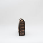 Coach Hutton  Beige Shoulder Bag With Snake Edging
