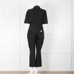 Seventy & Mochi Black Denim Flared Boilersuit
