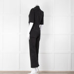 Seventy & Mochi Black Denim Flared Boilersuit