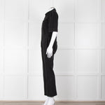 Seventy & Mochi Black Denim Flared Boilersuit