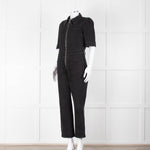 Seventy & Mochi Black Denim Flared Boilersuit