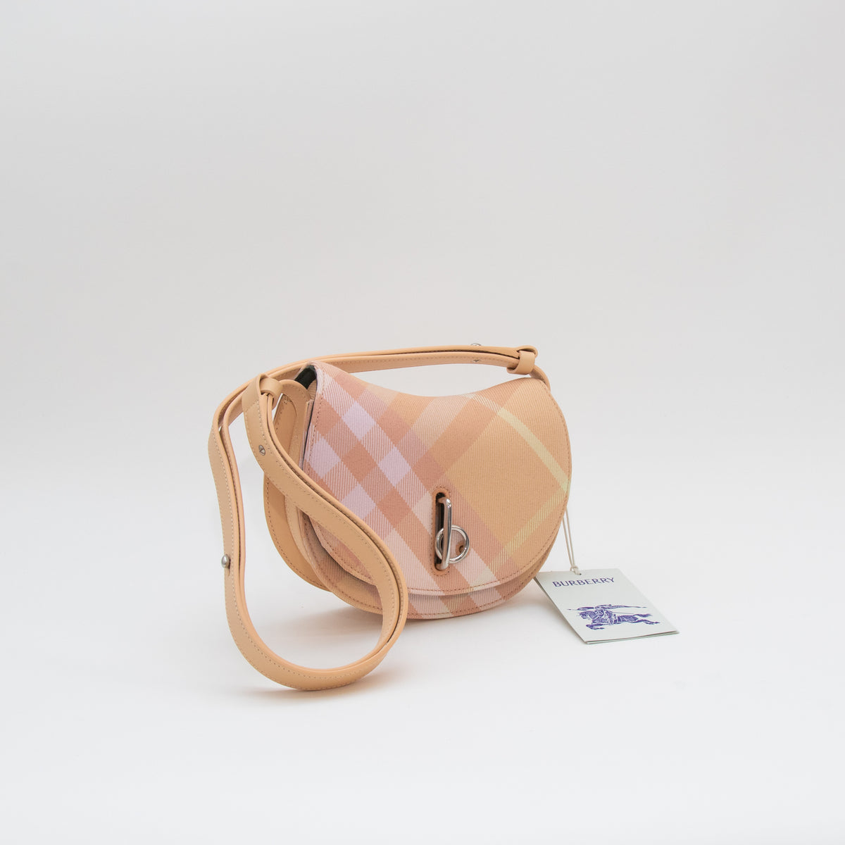 Burberry Peach Check Mini Rocking Horse Crossbody