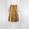 No 21 Gold Pleated Embellished Skirt