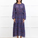 Marant Etoile Purple Blue Pink Floral Maxi Dress