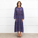 Marant Etoile Purple Blue Pink Floral Maxi Dress