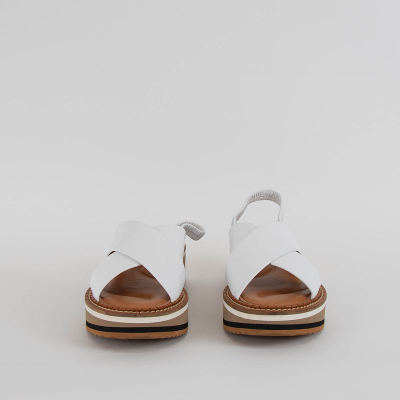 Robert Clergerie White Leather Platform Sandals
