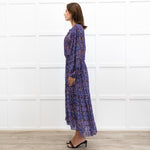 Marant Etoile Purple Blue Pink Floral Maxi Dress
