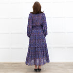 Marant Etoile Purple Blue Pink Floral Maxi Dress