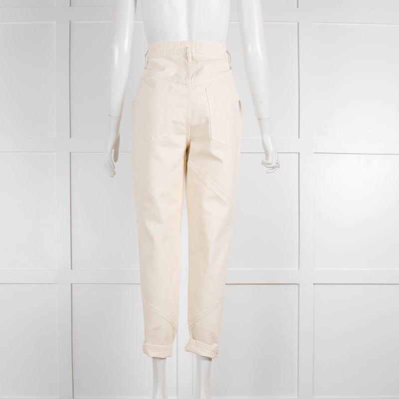 Isabel Marant  Cream Side Pocket Detail Jeans