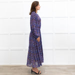 Marant Etoile Purple Blue Pink Floral Maxi Dress