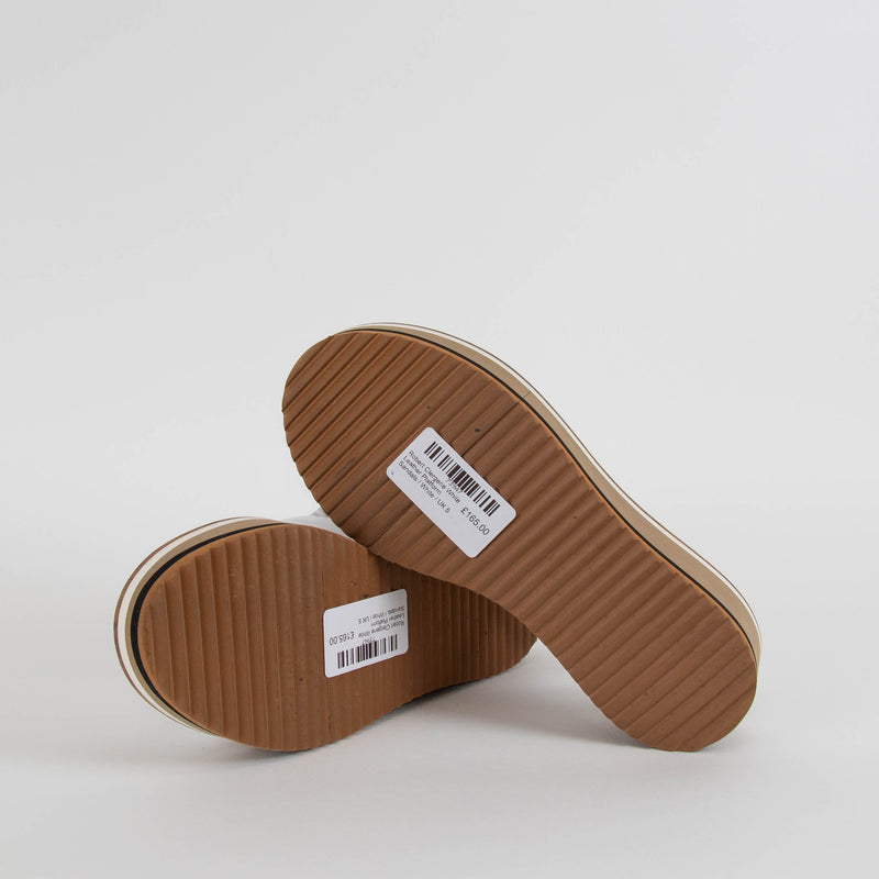 Robert Clergerie White Leather Platform Sandals