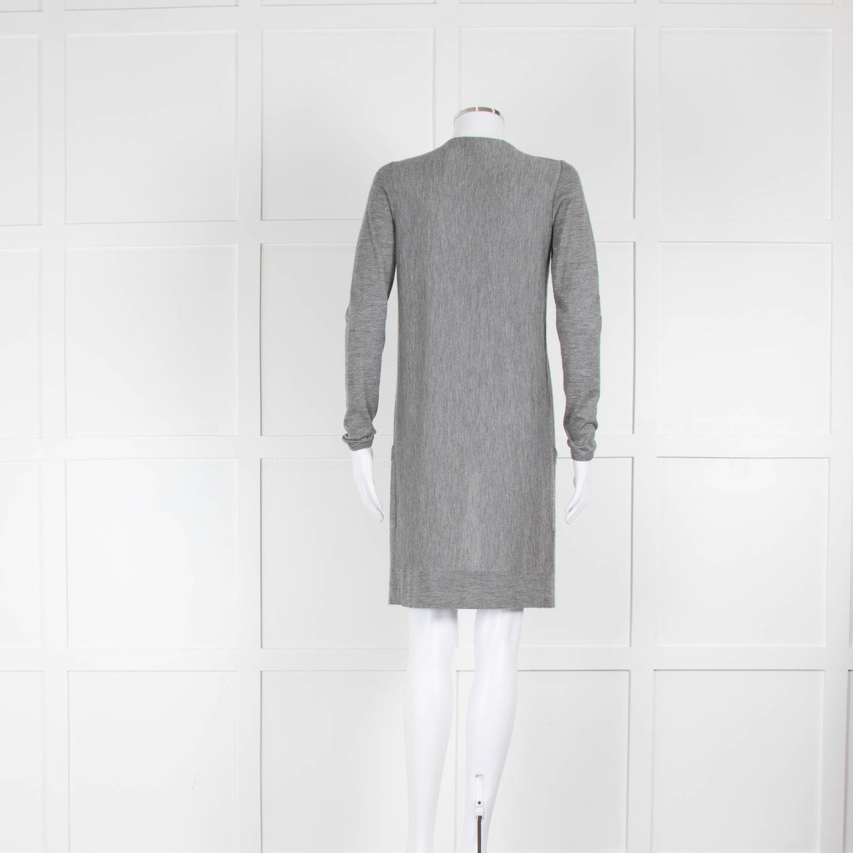 Brunello Cucinelli Grey Cashmere Silk Long Cardigan