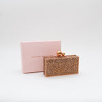 Sophia Webster Rose Gold Clara Crystal Box Clutch