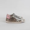 Golden Goose White Suede Animal Print Distressed Trainers
