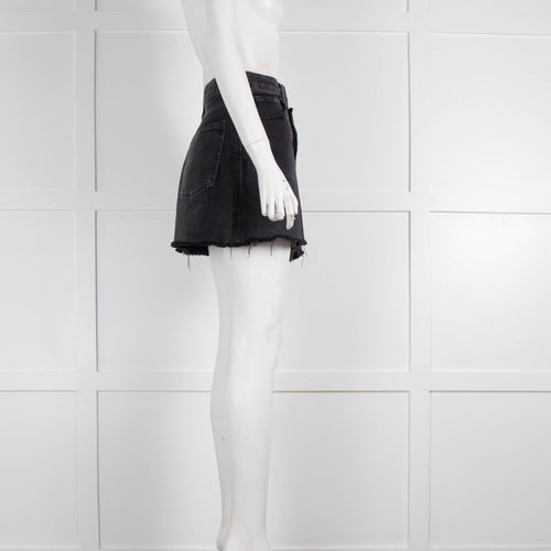 Agolde Black Denim Mini Skirt