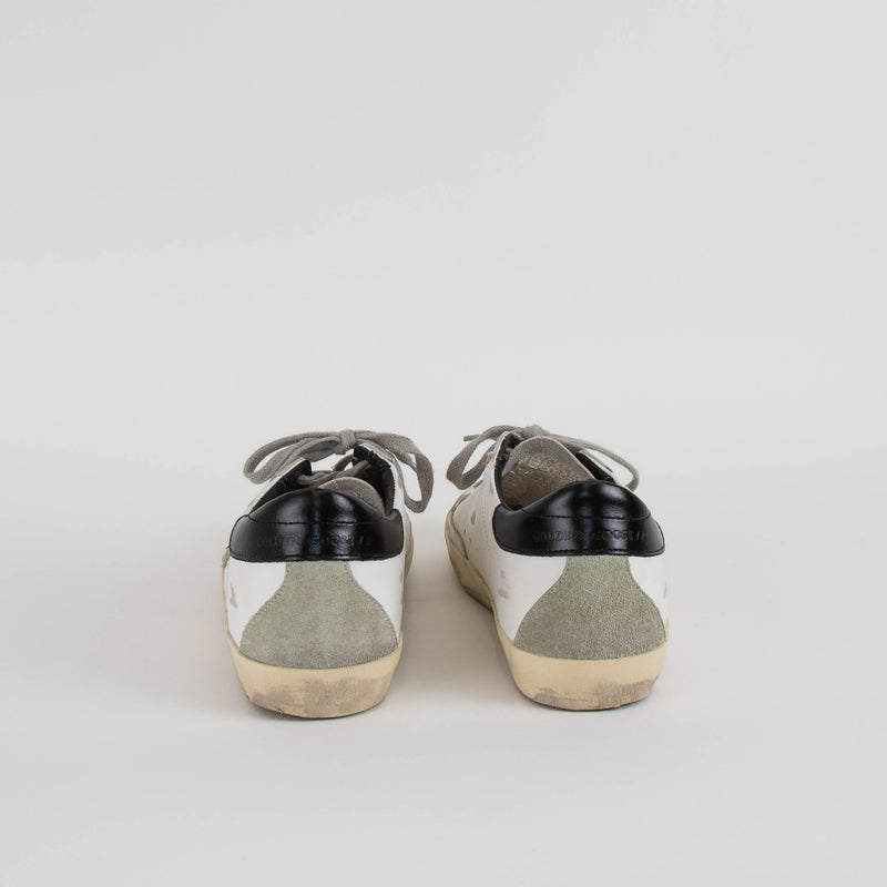 Golden Goose White Leather Grey Star Trainers