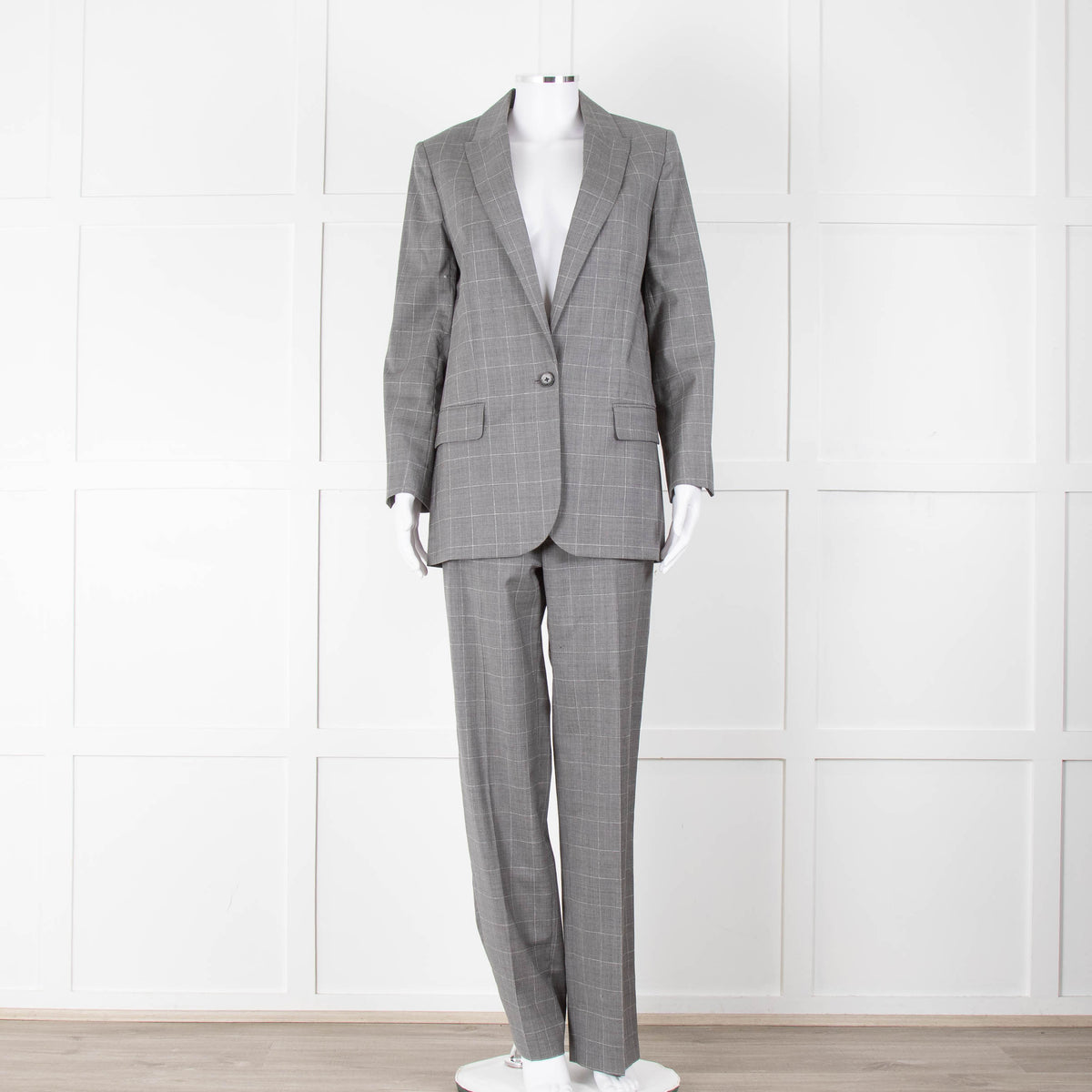 Zadig & Voltaire Grey Herringbone Suit Jacket and Trousers