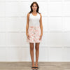 Ganni Cream Coral Shell Chain Print Button Front Mini Skirt