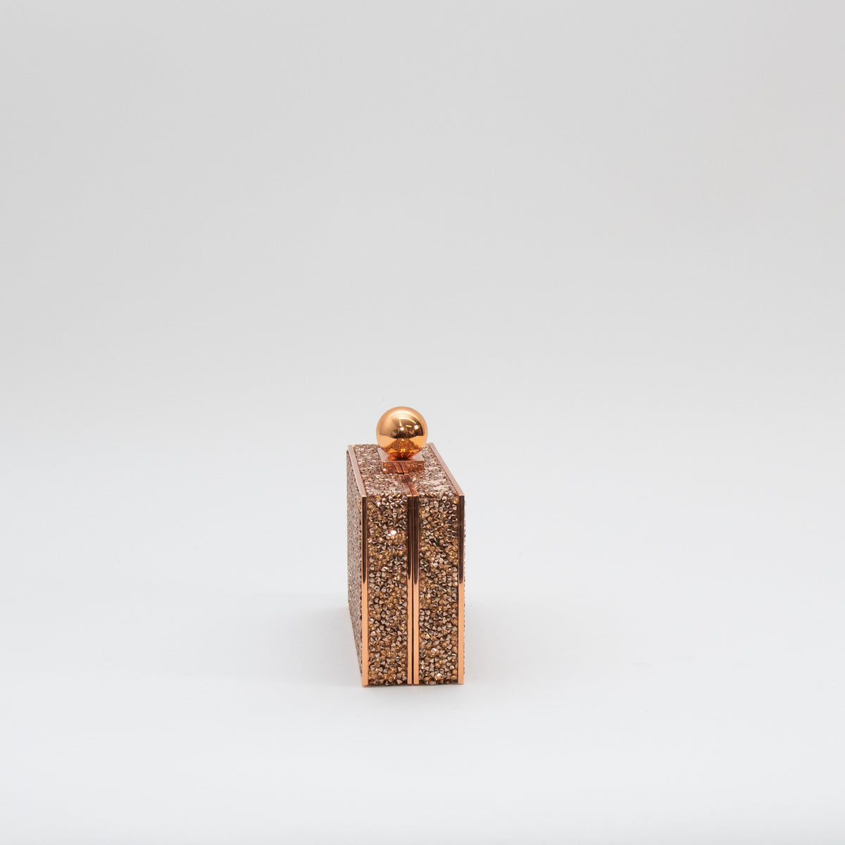 Sophia Webster Rose Gold Clara Crystal Box Clutch