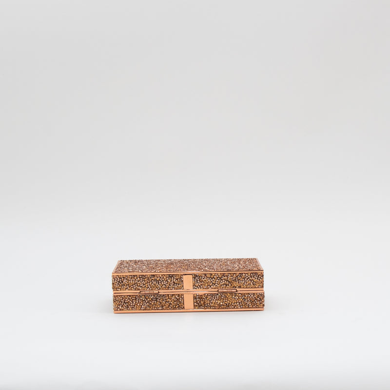 Sophia Webster Rose Gold Clara Crystal Box Clutch
