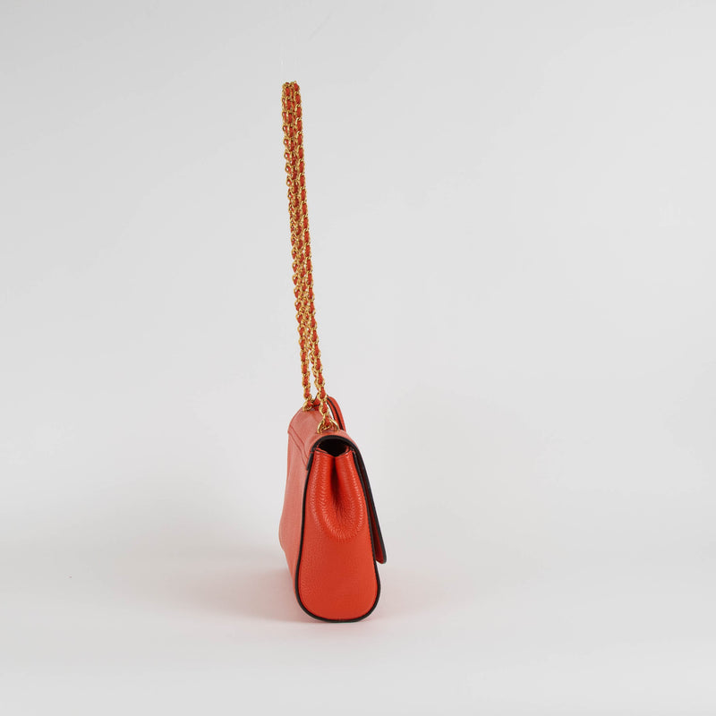 Mulberry Orange Lily Gold Hardware Shoulder Bag
