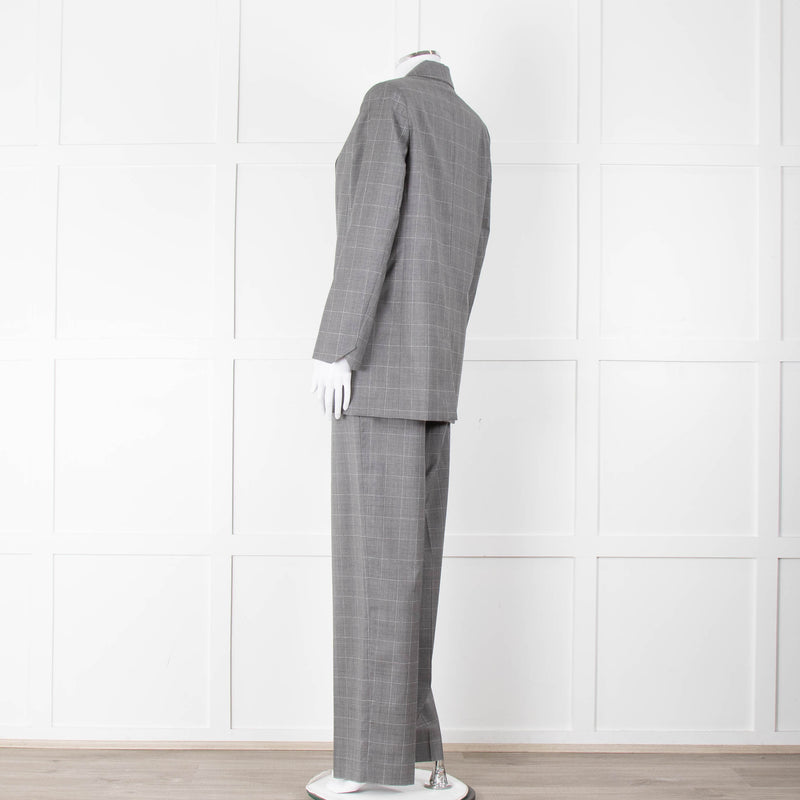 Zadig & Voltaire Grey Herringbone Suit Jacket and Trousers