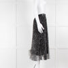 Delicate Love Tulle Leopard Print Pleated Midi Skirt
