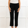 Zadig & Voltaire Black Wool Gold Side Strap Cropped Trousers