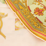Gucci Vintage Pink Chair Print Silk Scarf